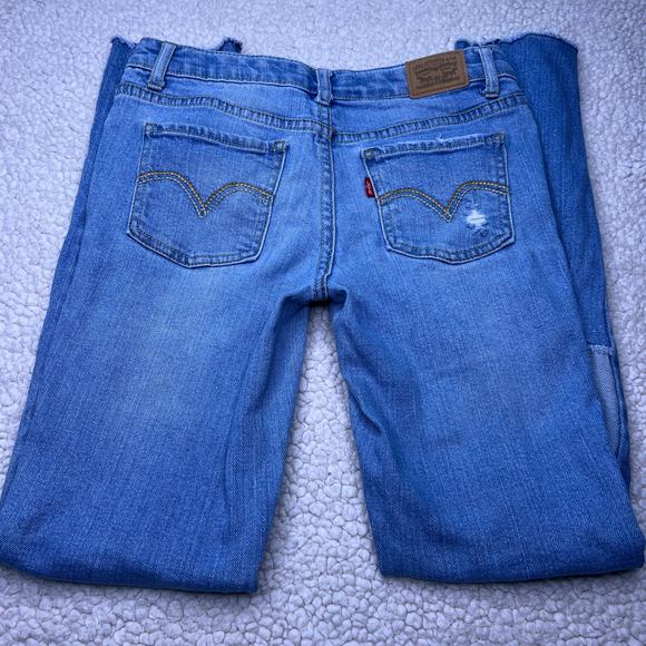 Levi's 710 Super Skinny Light Wash Distressed Jeans 12 Reg - Picture 7 of 11